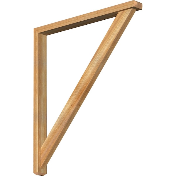 Ekena Millwork Traditional Craftsman Rough Sawn Bracket w/ Offset Brace, Western Red Cedar, 4"W x 42"D x 48"H BKT0402X42X48TRA04RWR - main